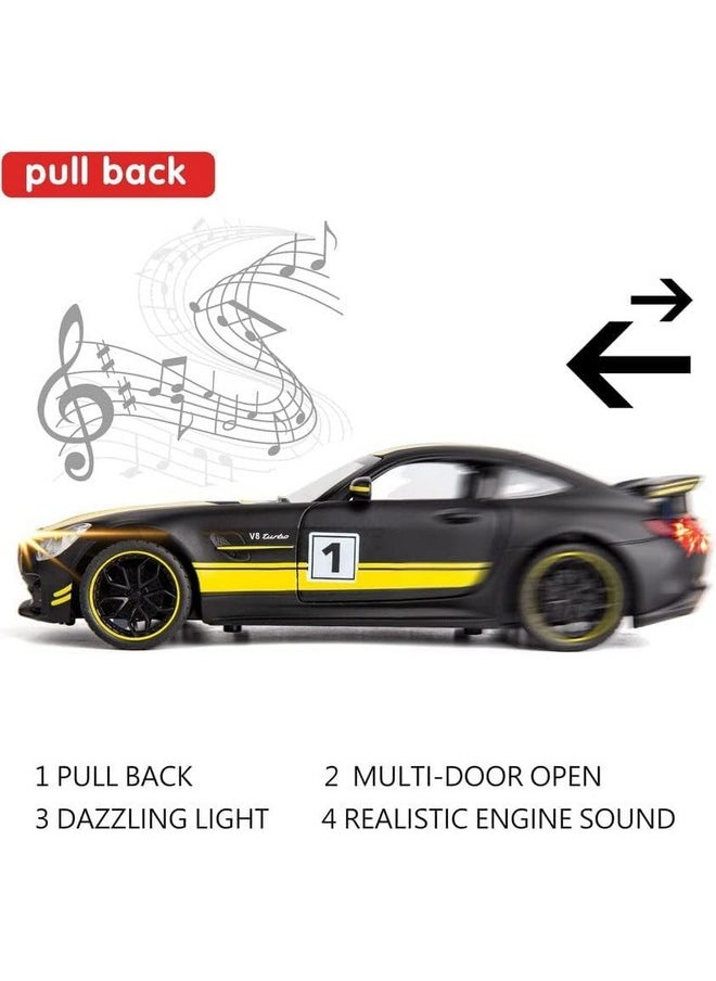 Sky Tech Mercedes Benz Amg Gtr 1:32 Model Car Exclusive Alloy Metal Pull Back Die-Cast Car Diecast Metal Pullback Toy Car With Openable Doors & Light Music Best Gifts Toys Kids【Colors As Per Stock】  - Image 3