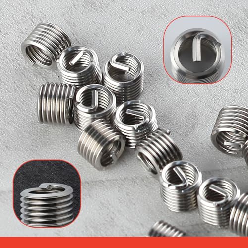 LEONTOOL مجموعة إصلاح الخيوط LEONTOOL 30 قطعة M6 x 1.0 مم، مجموعة إصلاح خيوط هليكويل، مجموعة أدوات إعادة الخيوط المحمولة، مجموعة أدوات يدوية متوافقة لإصلاح السيارات - Image 5