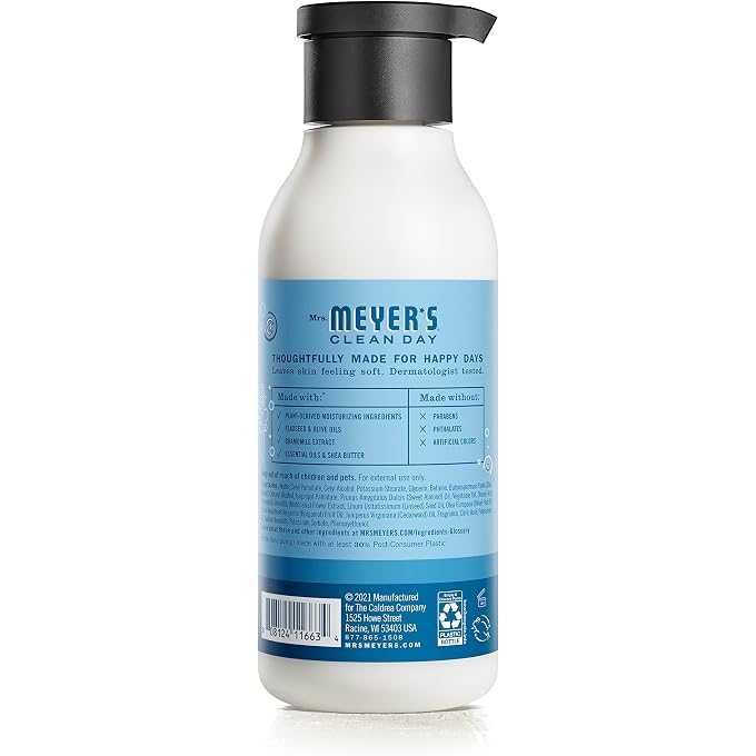 Mrs. Meyer's Body Lotion for Dry Skin, Non-Greasy Moisturizer Made with Essential Oils, Rain Water, 15.5 oz - Image 2