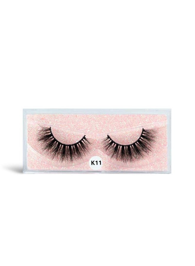 BOBI False Eyelash, Eye Makeup Lash 5D Katty Long Natural Eyelashes |15mm Soft, Comfortable, Non-irritating, Lightweight & Reusable For Women (K11) - 1 Pair - Image 1