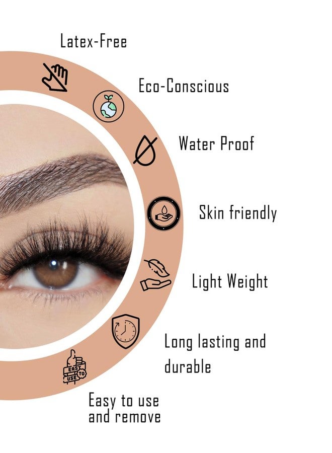BOBI False Eyelash, Eye Makeup Lash 5D Katty Long Natural Eyelashes |15mm Soft, Comfortable, Non-irritating, Lightweight & Reusable For Women (K11) - 1 Pair - Image 4