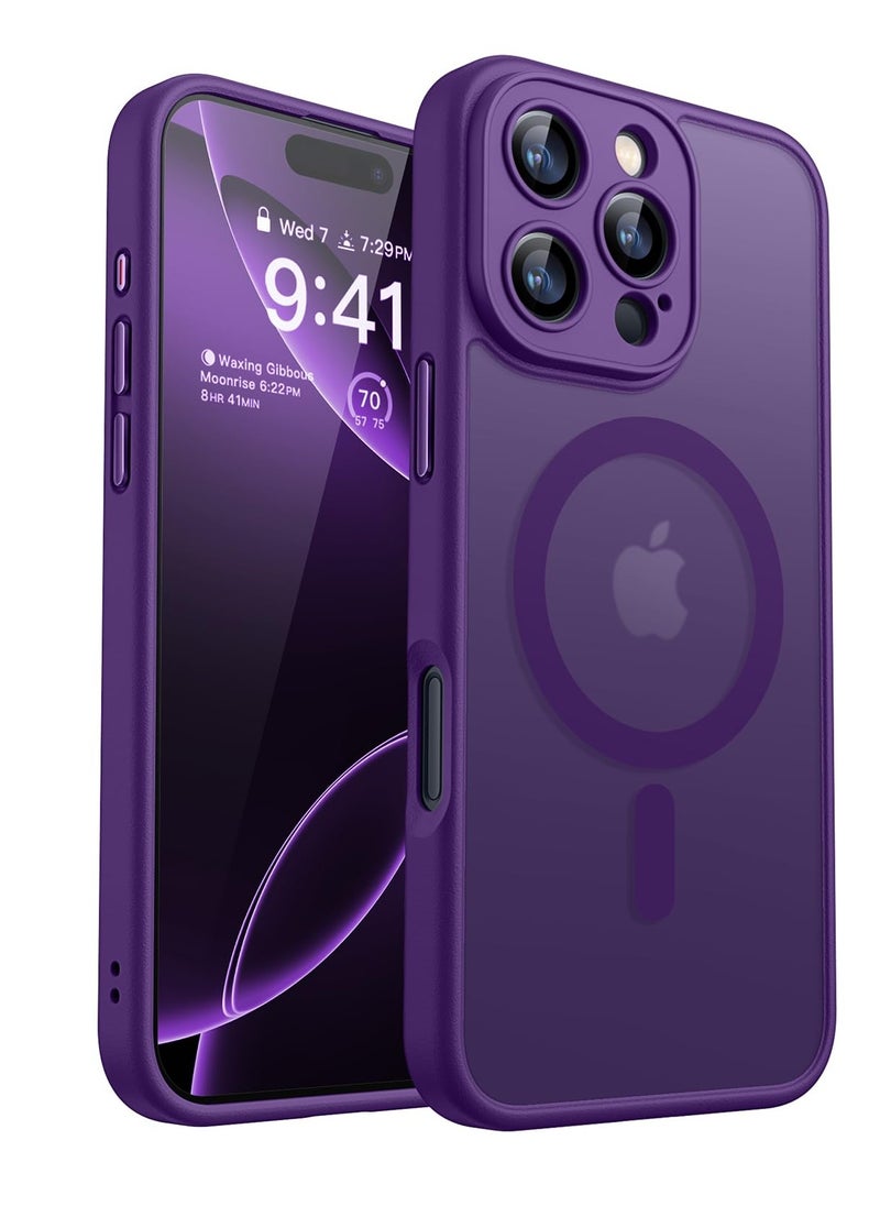 Magnetic Compatible with iPhone 16 Pro Case, Upgraded [Full Camera Protection] [Compatible with Magsafe] [Translucent Matte] Shockproof Protective Phone Case Cover 6.3 Inch - Deep Purple - pzsku/Z5D15FB711F26CB78A853Z/45/_/1733565668/ad9b1db2-5783-4ca9-a54a-fc029d152c4e