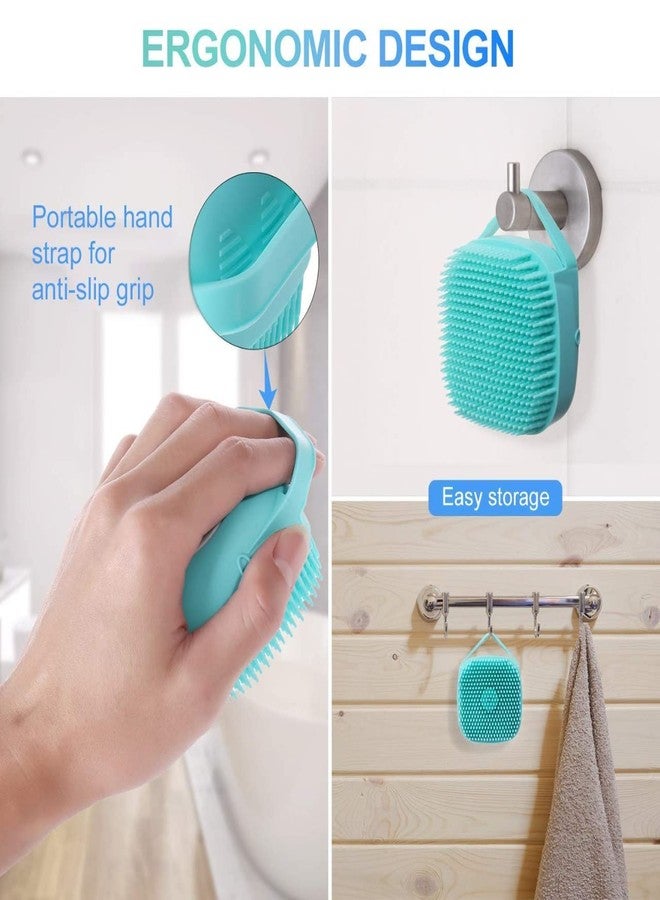 OCER Silicone Soft Bath Shower Brush Exfoliating Body Scrubber with Soap Dispenser Silicone Massage Bath Brush SPA Massage Skin Care Tool for Children Women Men - Image 2