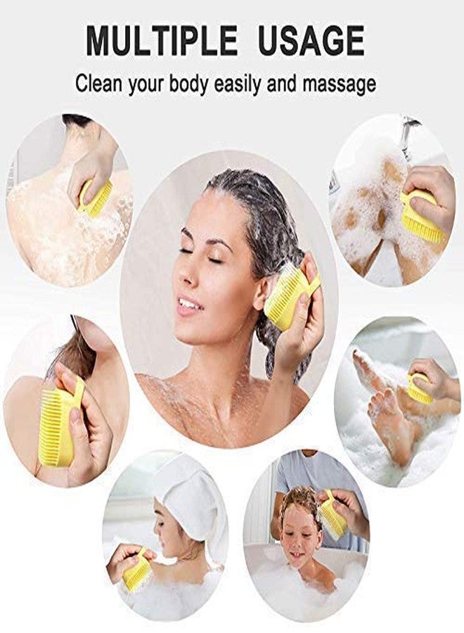 OCER Silicone Soft Bath Shower Brush Exfoliating Body Scrubber with Soap Dispenser Silicone Massage Bath Brush SPA Massage Skin Care Tool for Children Women Men - Image 5