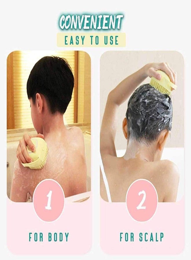 OCER Silicone Soft Bath Shower Brush Exfoliating Body Scrubber with Soap Dispenser Silicone Massage Bath Brush SPA Massage Skin Care Tool for Children Women Men - Image 3