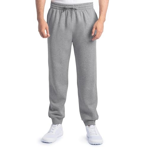 Fruit of the Loom Men's Eversoft Fleece Sweatpants & Joggers (Regular & Big Man), Joggers-Grey Heather, X-Large - Image 1