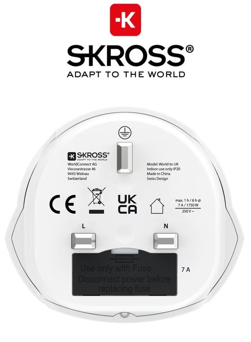 سكروس محول سفر SKROSS عالمي إلى المملكة المتحدة قابس حائط متعدد المنافذ - Image 2