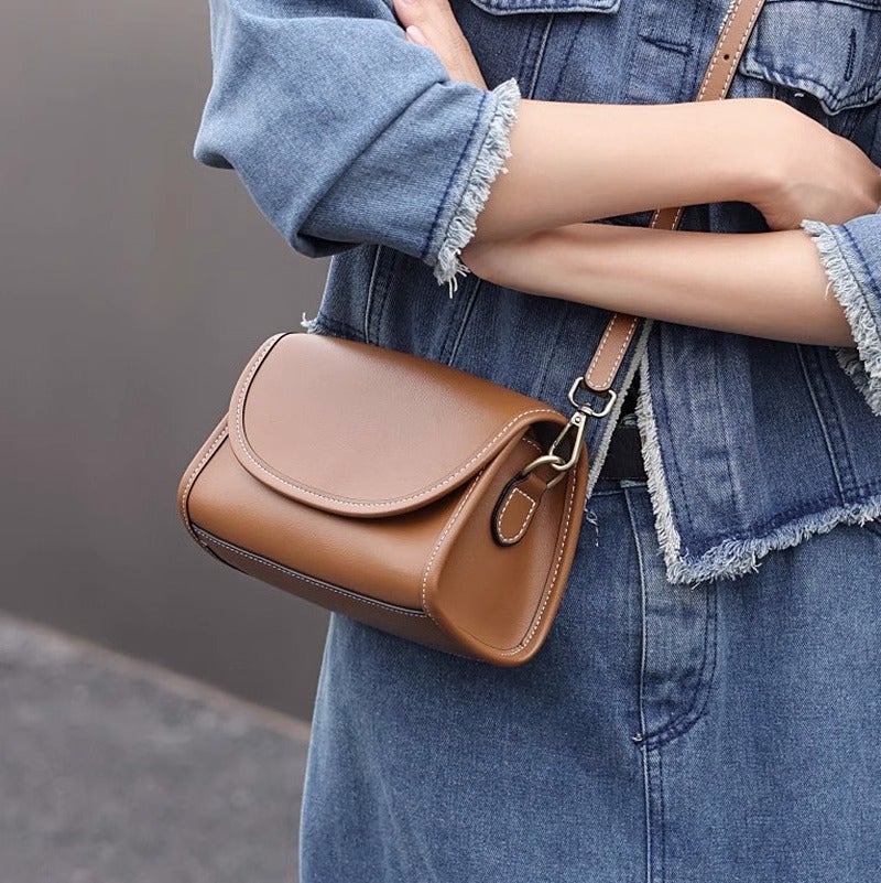 Small Square Bag 2023 New Summer Small Bag Popular Online Fashion All-Match Western Style Small Crowd Leather Shoulder Crossbody Bag - Image 4