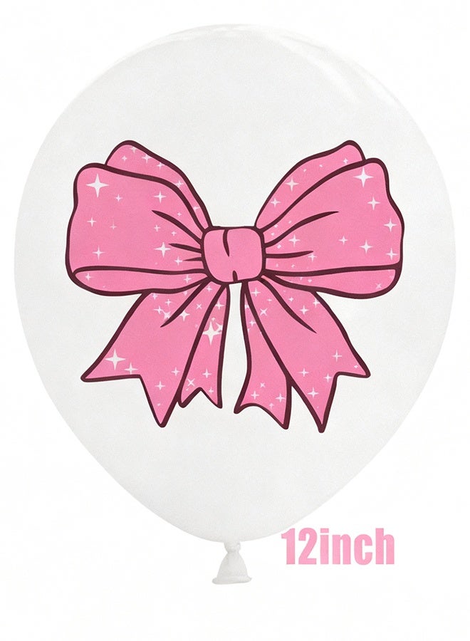 Happy D 12pcs Hello Kitty Birthday Party Pink Bow Theme Balloon Set - Image 5