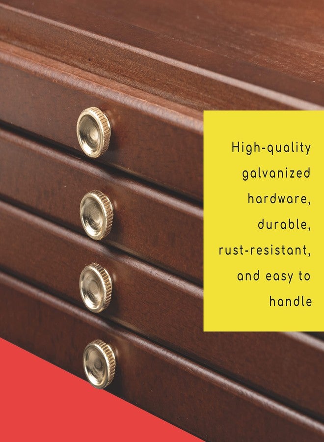 MEEDEN 4-Drawer Art Supply Storage Box - Large Capacity Multi-Function Beech-Wood Pencil Box with Drawer & Compartments for Organizing Pastels, Pencils, Pens, Markers, Brushes & Stamp, Walnut - Image 5
