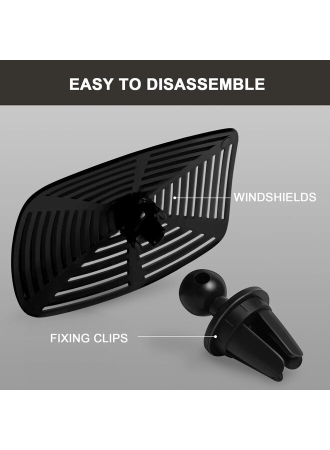 قطعتان من عاكس مكيف هواء السيارة القابل للفصل، عاكس هواء السيارة، عاكس الرياح، ملحقات منفذ هواء السيارة القابل للتعديل، مربع أساسي للسيارة من الداخل (صغير) - Image 5