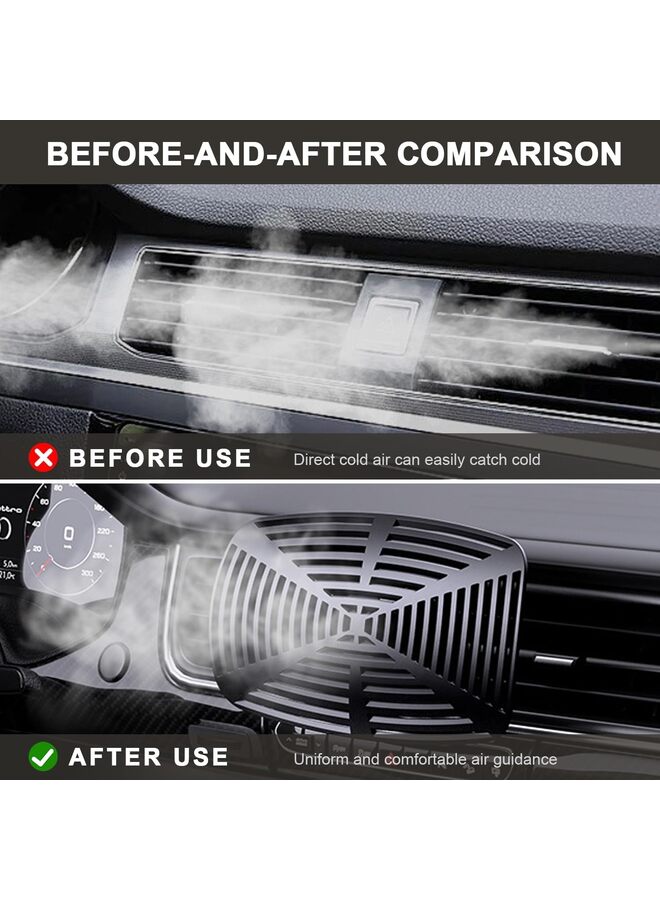 قطعتان من عاكس مكيف هواء السيارة القابل للفصل، عاكس هواء السيارة، عاكس الرياح، ملحقات منفذ هواء السيارة القابل للتعديل، مربع أساسي للسيارة من الداخل (صغير) - Image 3