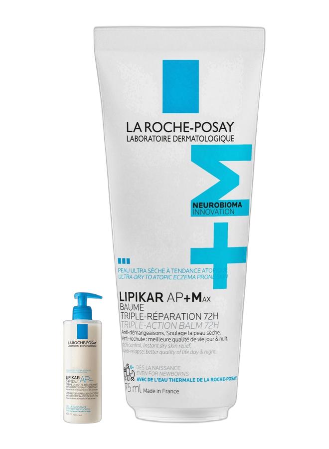 LA ROCHE-POSAY Lipikar Syndet Ap+ Body Wash For Eczema Prone Skin 400ml & Lipikar Baume Ap+Max Moisturizing For Dry And Atopy Prone Skin 75ml Bundle - Image 1