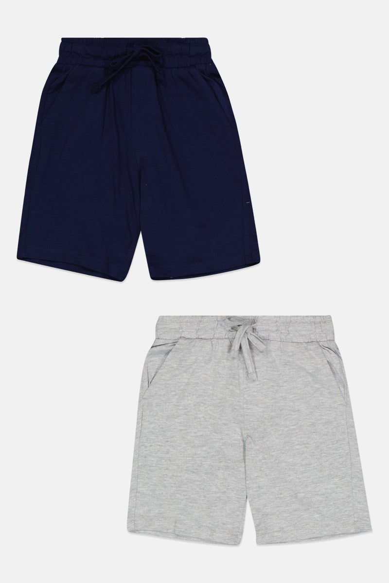 English Laundry Toddlers Boy 2 Pcs Heather Basic Shorts, Multicolor - Image 2