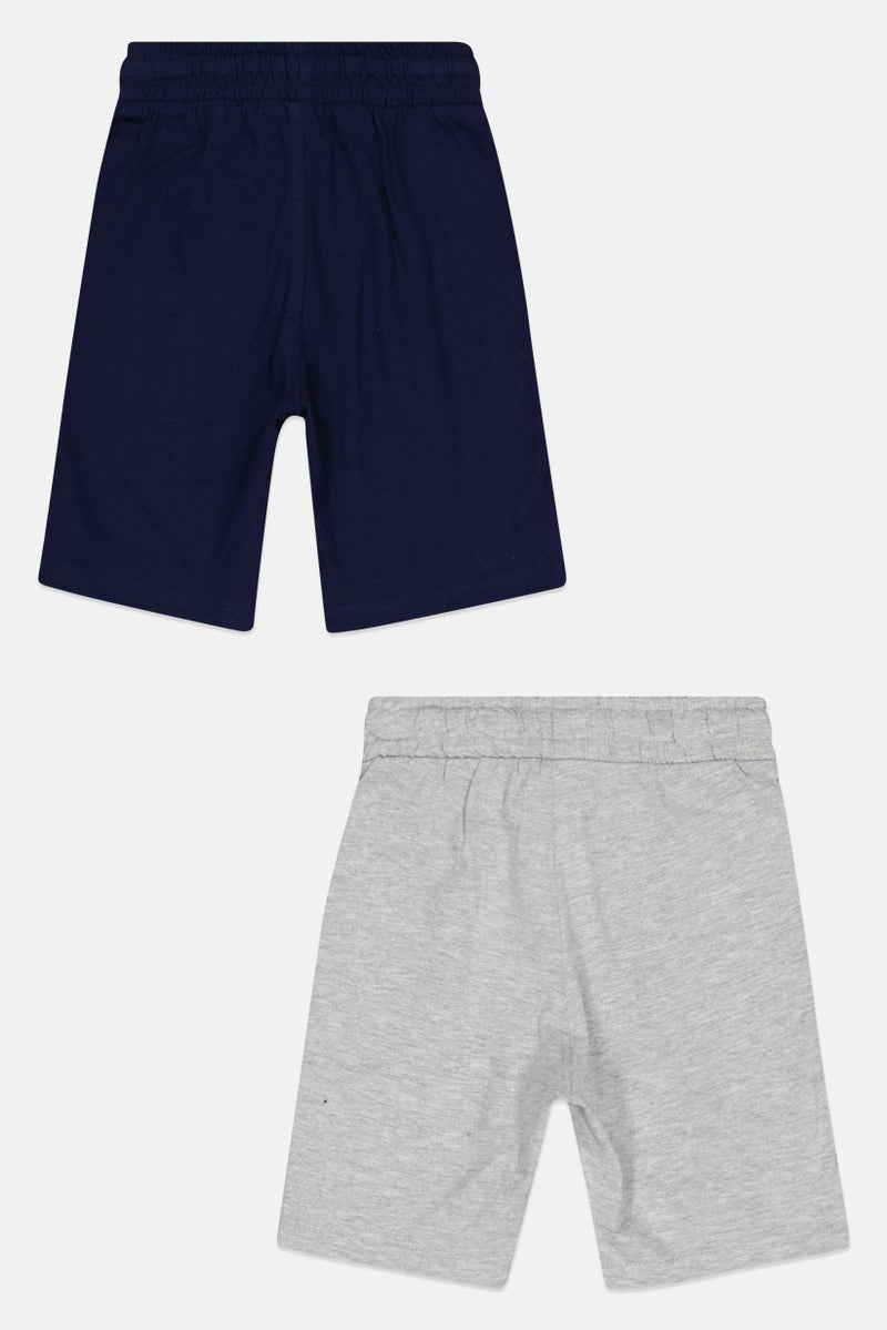 English Laundry Toddlers Boy 2 Pcs Heather Basic Shorts, Multicolor - Image 3