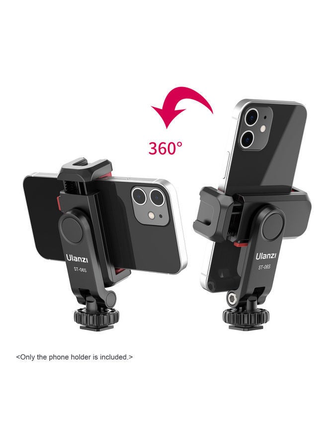 NIBEMINENT 360° Rotatable Clamp Phone Tripod Mount Black - Image 3