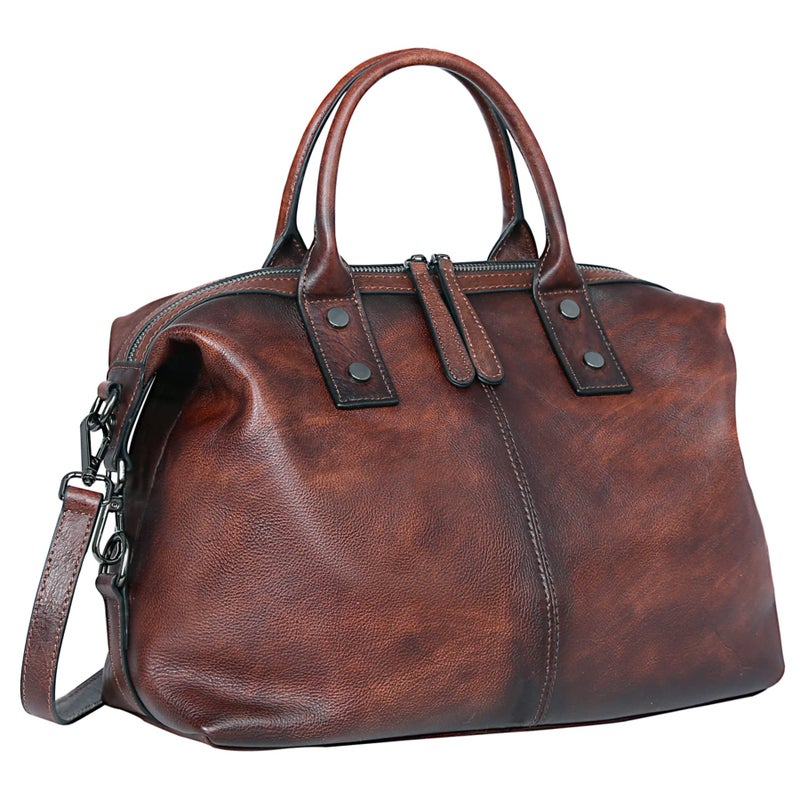 Iswee Shoulder Bag Satchel Purses Vintage Leather Handbags for Women Luxury Tote Purse Large Crossbody Bags Hobo (Coffee) - Image 1