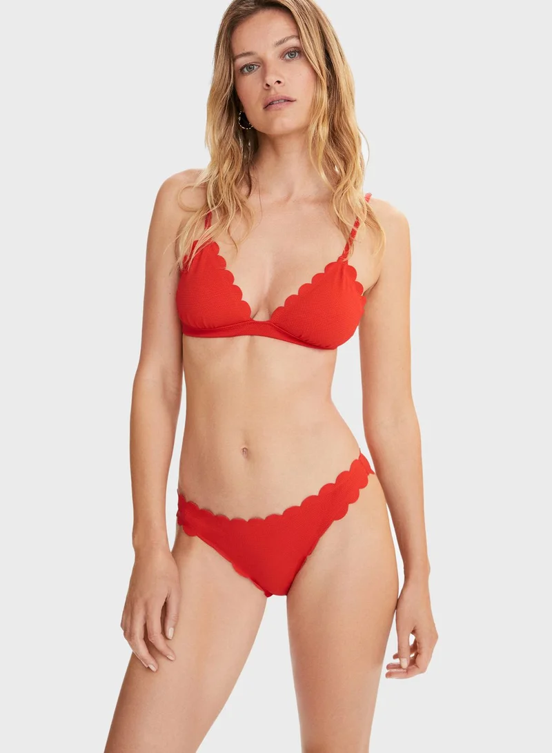 MANGO Plunge Neck Bikini Top