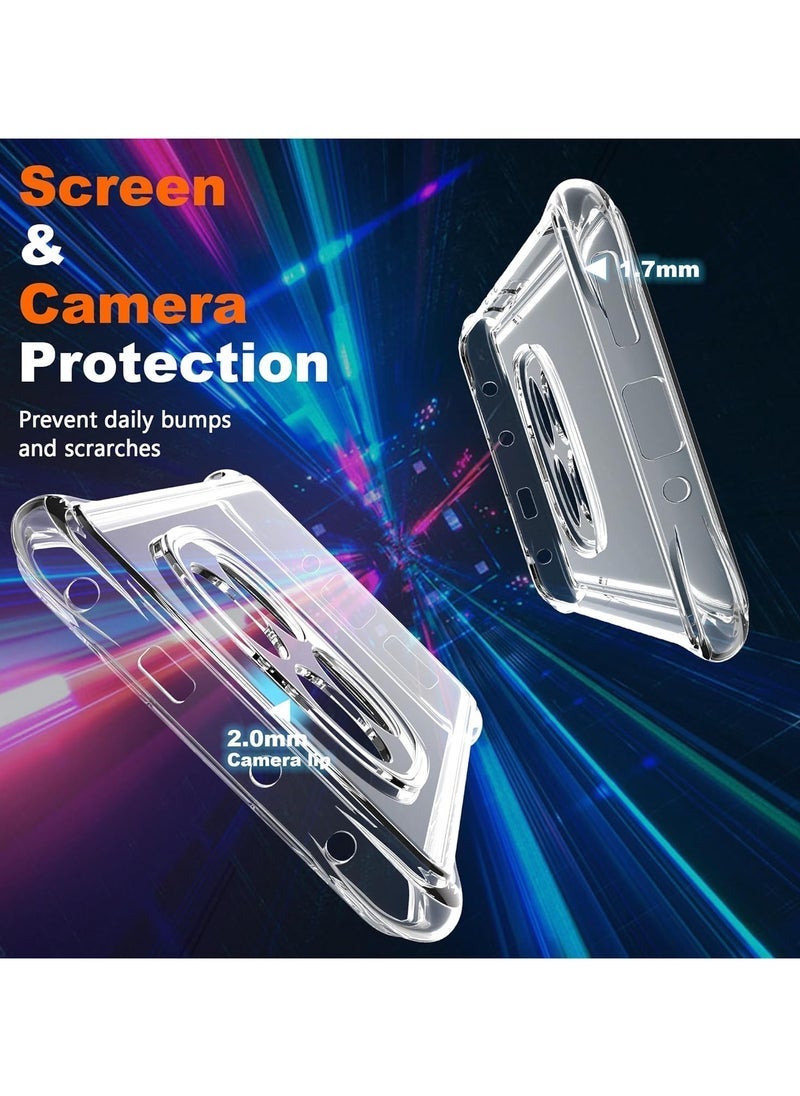 ELTRAZONE Redmi Note 14 Pro 5G Case with Screen Protector (2-Pack) 6.67 inches [Black Edge 3D Full Cover Tempered Glass], Four-Corner airbag Transparent TPU Flexible Case(Not for 4G) - Image 4