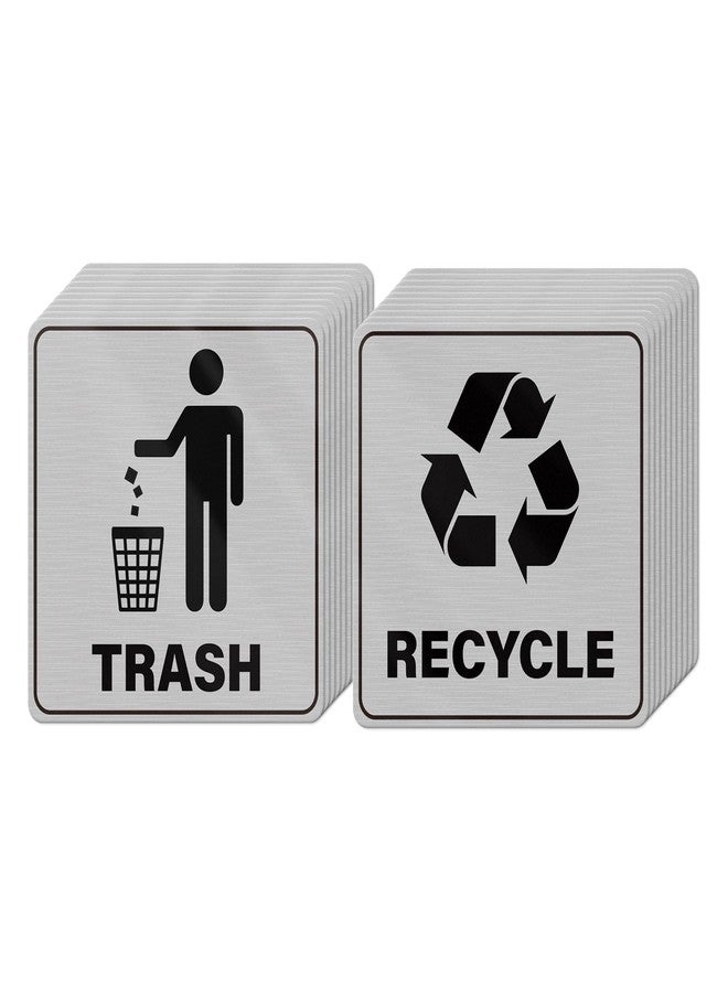 YIKIADA 20 Pack Trash and Recycle Stickers for Trash Bins 4 × 4 Inch Vinyl - Image 1