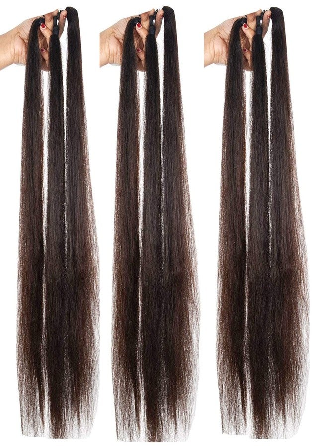 VinshBond Set of 3, 24Inchs Brown Hair Choti Parandi Hair Extension for Wedding Accessories - Image 1
