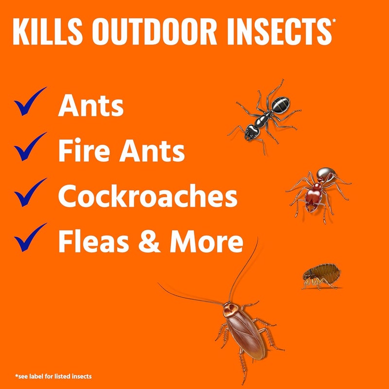 Terro مبيد النمل بلس للتحكم في الحشرات متعددة الأغراض في الهواء الطلق - يقضي على النمل الناري، البراغيث، الصراصير، وغيرها من الحشرات الزاحفة - حبيبات قتل النمل - T901SR، عبوة 2 - Image 2