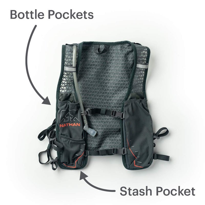 Nathan TrailMix 7L Running Vest for Men & Women, Hydration Vest w/ 2L Bladder Hydration Pack, Water Backpack for Hiking, Running, Walking, Marathon, Race - Charcoal Grey - Image 5