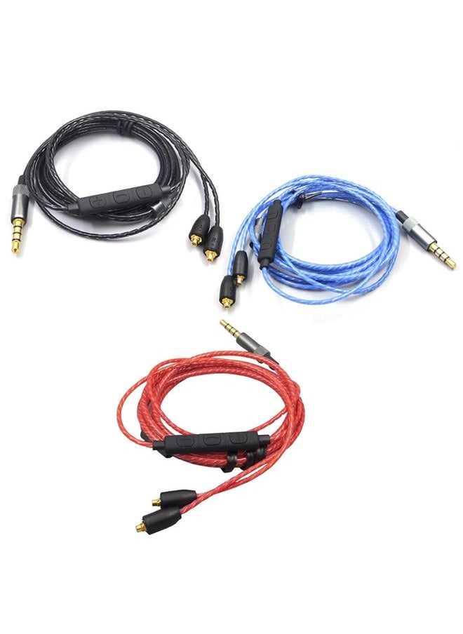 BURAQ 1.2m For Shure MMCX / SE215 / SE535 / SE846 / UE900 Volume Adjustment Headphone Cable(Black)  - Image 2