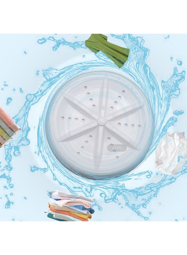 DubaiGallery 2 in 1 Ultrasonic Turbo Washer Portable Travel Rotation Air Bubble Washing Machine Mini Ultrasonic Washing Machine - Image 5