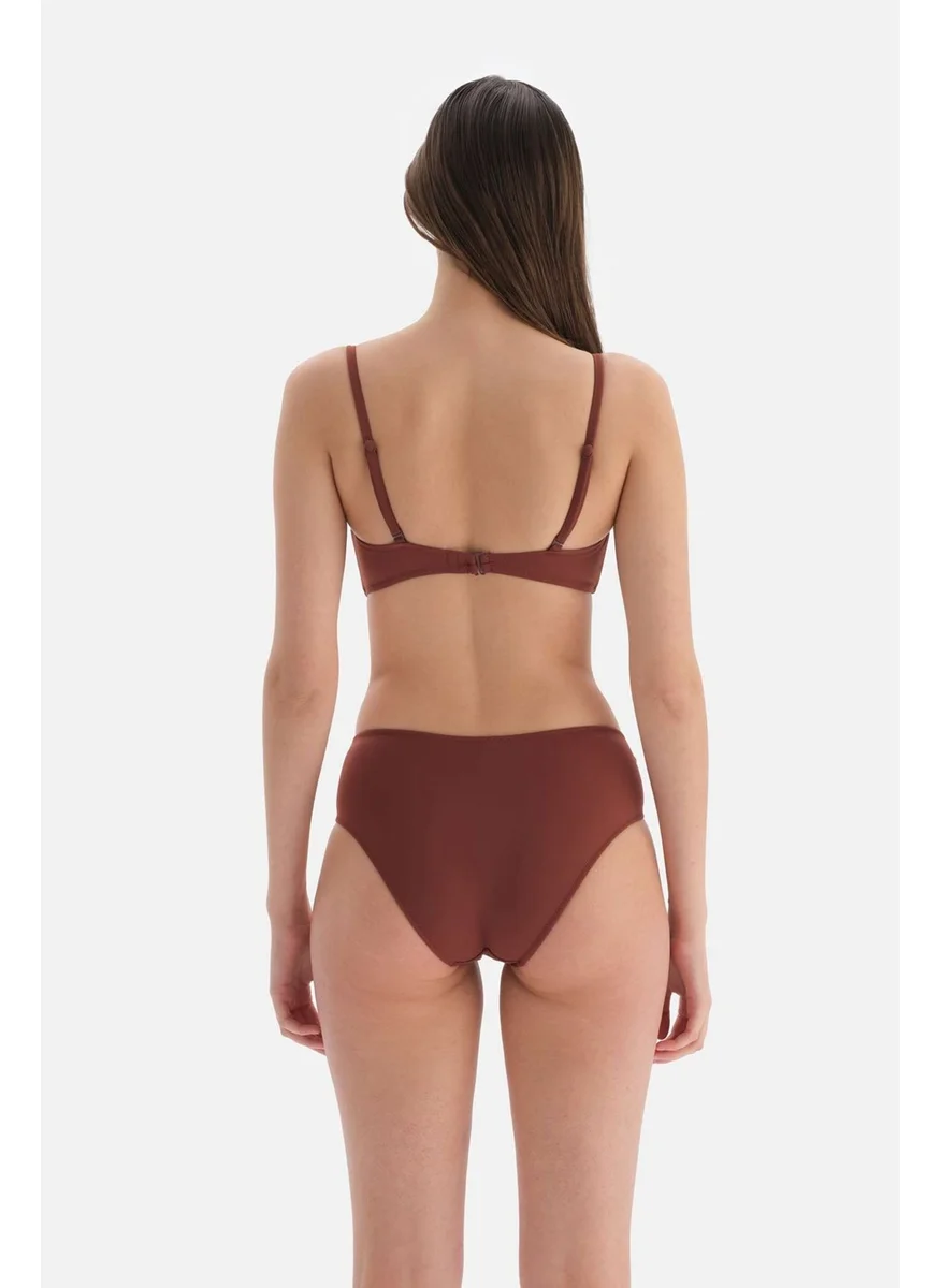 dagi Brown Strapless V Wire Bikini Top