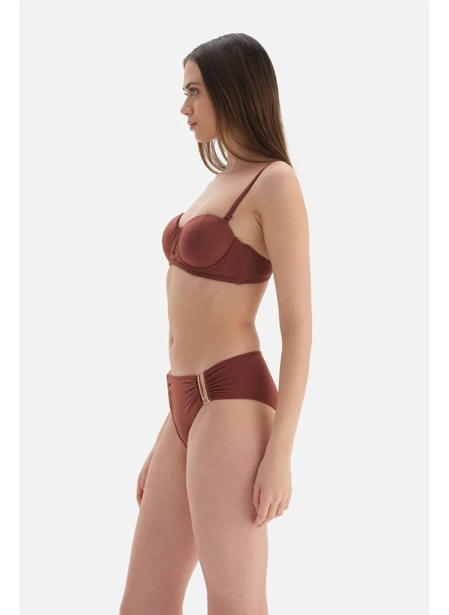 dagi Brown Strapless V Wire Bikini Top