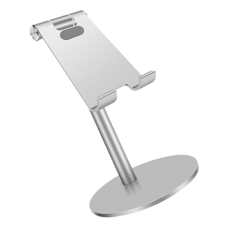 Universal Telescopic Tablet Phone Holder Adjustable Aluminum Alloy Stand Desk Silver - Image 2