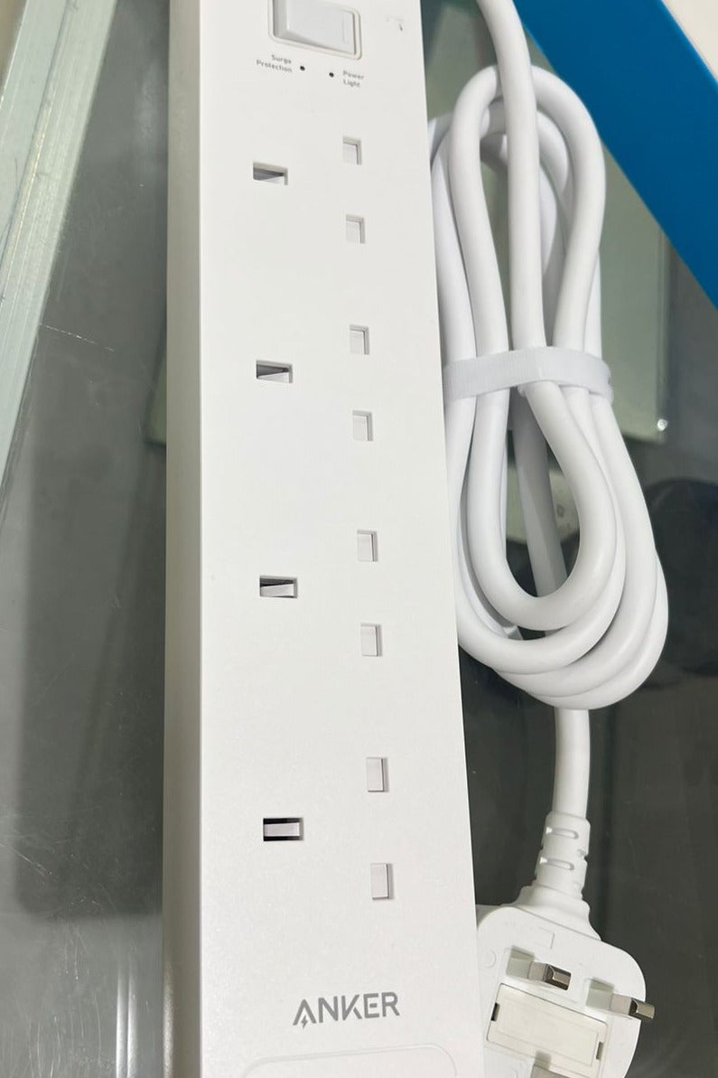 Anker 4-Port Power Strip with USB-A Port, 1.8m - White - Image 4