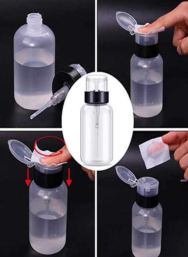 HiMo Polish Gel Remover Tools Kit, Soak Off Cap Clip 10Pcs, Dispenser Bottle, 600Pcs Cotton Pads Handle Brushes Finger Separators(Black-Set) - Image 4
