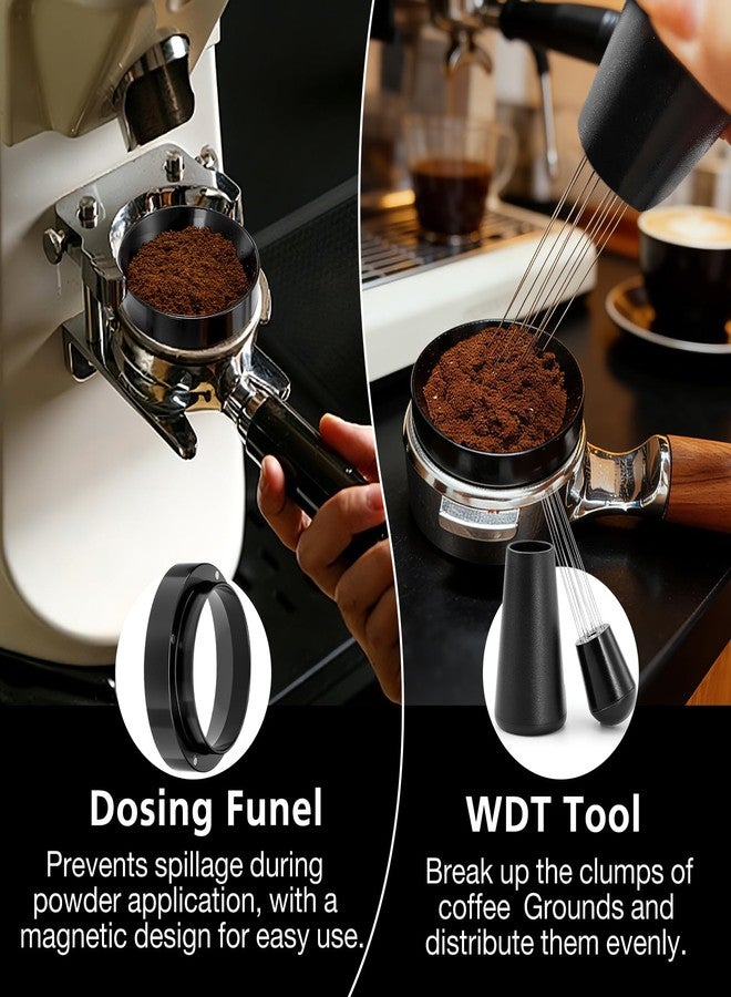 Koalafast 51mm Espresso Accessories Kit with Silicone Tamping Station, 7 PCS Espresso Tools Set Includes Coffee Distributor, Tamper, WDT Tool, Dosing Funnel, Puck Screen, Brush for 51mm Portafilter - Image 5