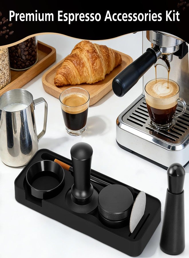 Koalafast 51mm Espresso Accessories Kit with Silicone Tamping Station, 7 PCS Espresso Tools Set Includes Coffee Distributor, Tamper, WDT Tool, Dosing Funnel, Puck Screen, Brush for 51mm Portafilter - Image 2
