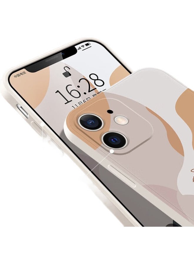 Zitai, Suitable For Apple Xr Phone Case, Liquid Silicone Iphone Xr Protective Cover, Painted Creative Anti-Drop Soft Case [Morandi], White - Image 3