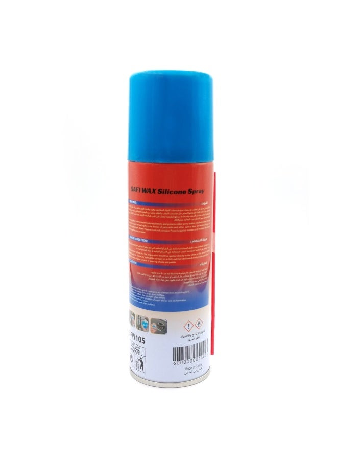 Safi WAX Silicone Spray 200ml Multi Purpose Lubricant Polish Protectant for Rubber Plastic Metal - Image 5