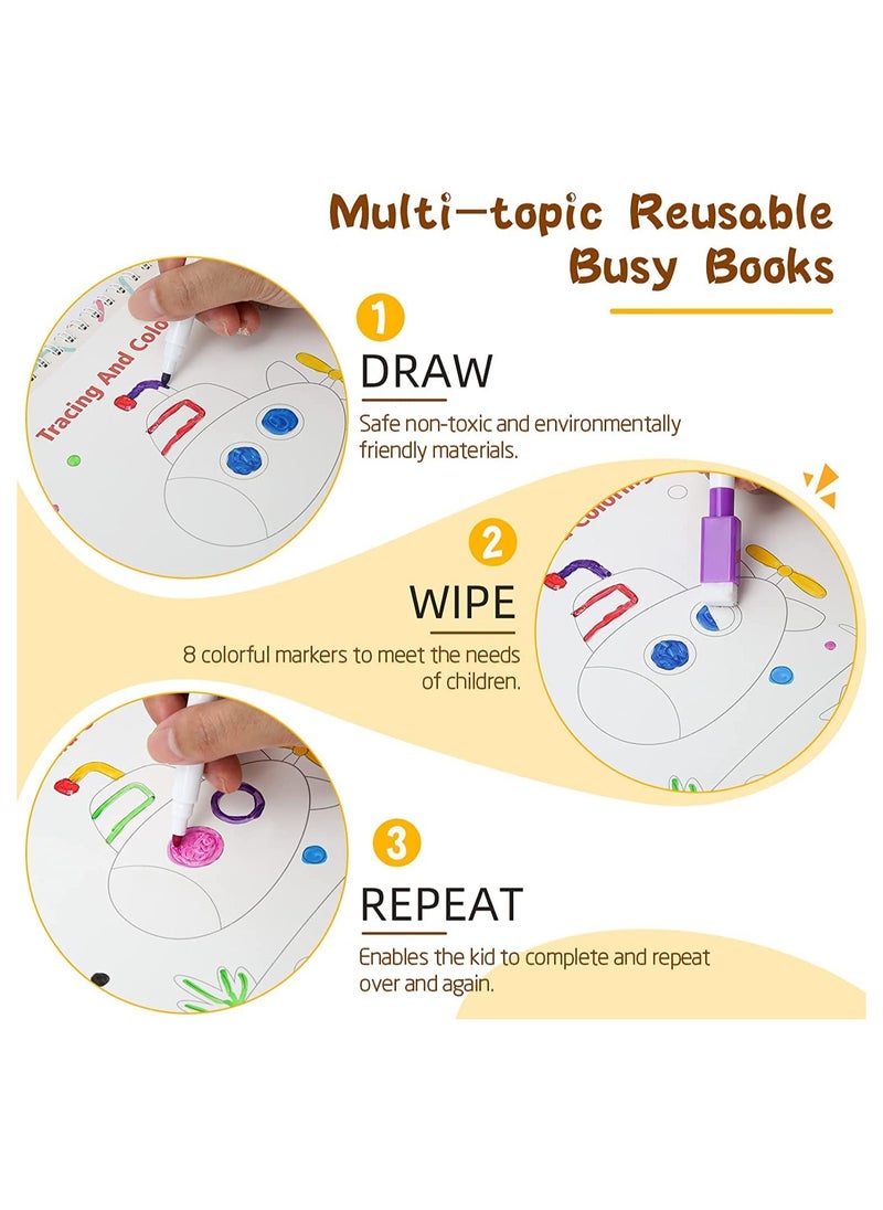Generic Busy Book for Toddlers Preschool Learning Activities,32 Themes Montessori Binder Early Educational Drawing Toys Book  - Image 4