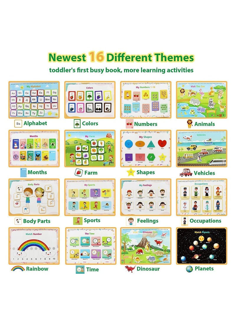 Generic Busy Book for Toddlers Preschool Learning Activities,32 Themes Montessori Binder Early Educational Drawing Toys Book  - Image 2