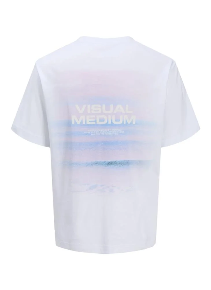 JACK & JONES Jcosago Photo Back Short Sleeve  Crew Neck T-Shirt