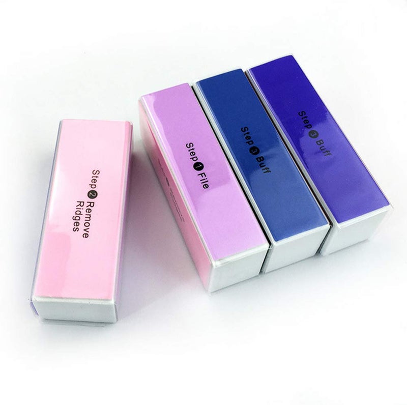 XINGZI 10PCS Professional 4 Ways Nail Buffer Colorful Sponge Emery Board Cosmetic Manicure Pedicure Tool Shiny Block Nail Art Care Tools for Manicure Pedicure (Random Color) - Image 5