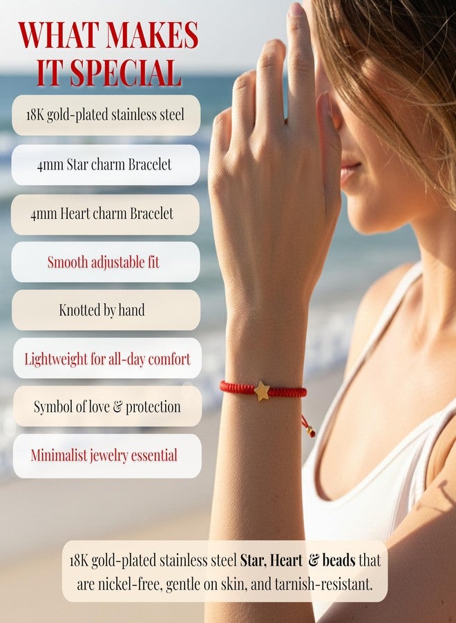Cherry Tree Collection Lucky Red String Bracelet - Image 4