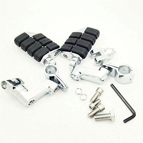 XKMT-Chromed Highway Clamps 1.5" Large Foot Pegs Compatible With V-STAR Roadstar VULCAN [B0125VPVXM] - Image 5