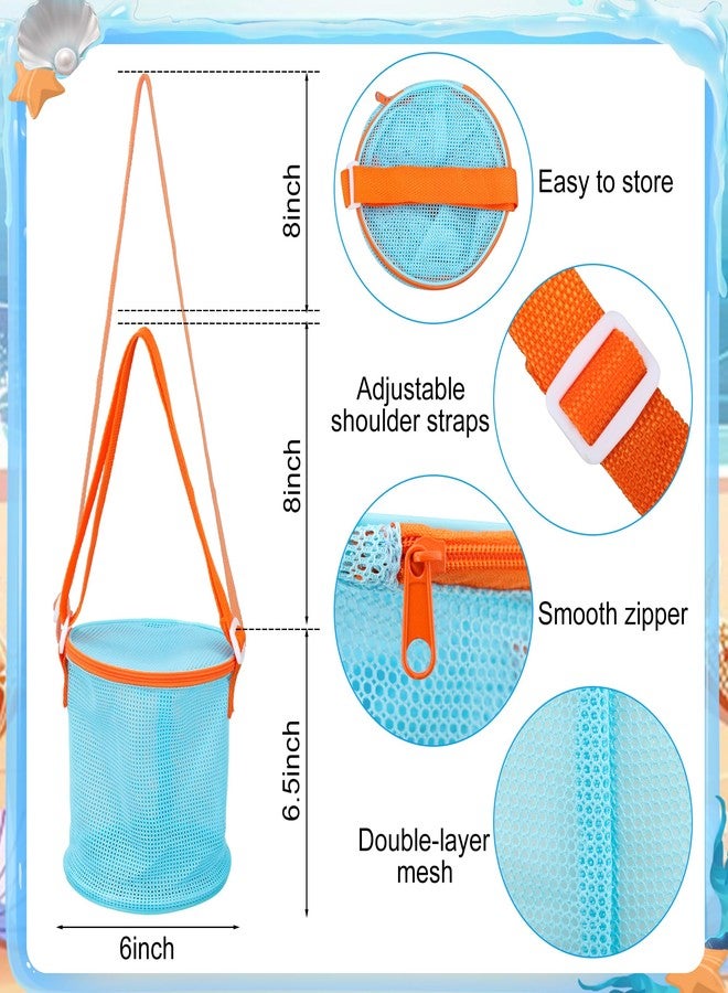Fairooth 2PCS Beach Mesh Shovel with 2PCS Mesh Beach Bag for Sand Filter and Collect Shells Sand Sifter Scooper and Shell Collecting Bags Sands Sifter Shell Collecting Tools for Boys Girls Kids Beaches Toys - Image 3