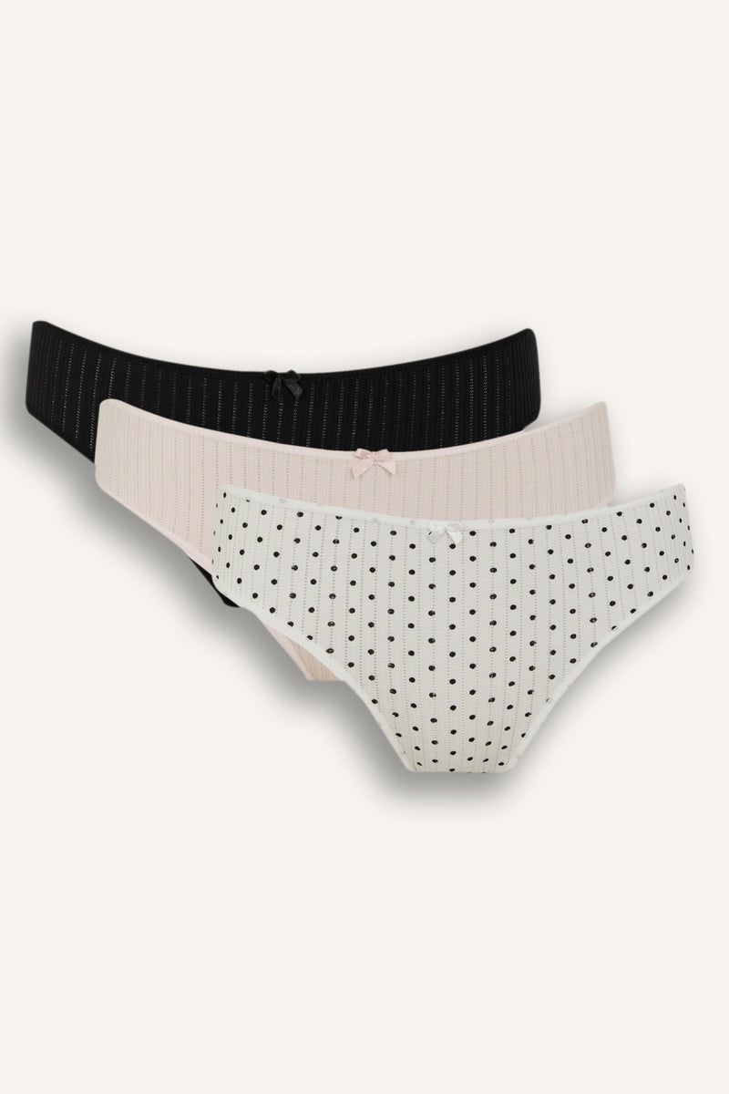 DeFacto Woman Fall in Love 3 Piece Panties - Image 1