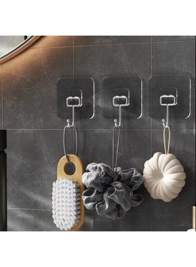 Mengting Heavy-duty No-drill Rust-resistant Door Hooks, 10-pack Strong Coat And Basin Hangers