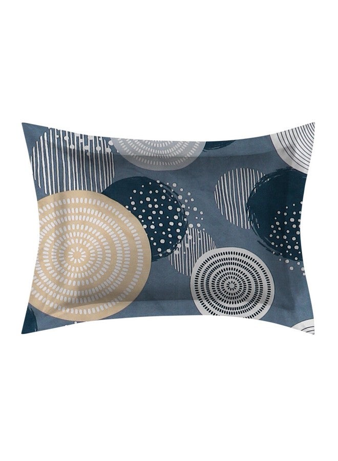 RD TREND Presents Luxurious Glace Cotton Super Soft 210 TC 360° Elastic Fitted Bedsheets Single Bed Size (72 x 48 x 8 Inch) with 1 Pillow Cover Size (28 x18), Color- Grey & Gold, Circle - Image 3