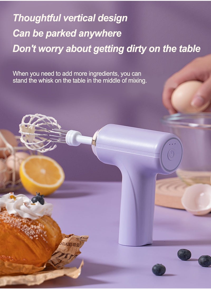 Sunhome Hand Mixer, Cordless Electric Whisk with 3-Speed Self-Control, 304 Stainless Steel Beaters for Butter Tarts, Cakes, Cookies  - Image 4