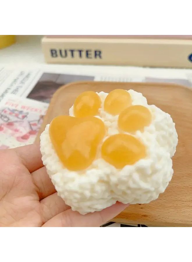 Squeezable Cat Paw Toy With Rice Beads Egg Yolk Cat Claw Color - Image 5